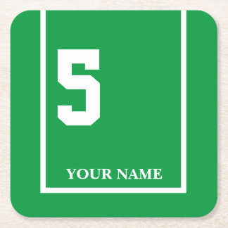 Derby Race Green 5 Personalisiert Rechteckiger Pappuntersetzer