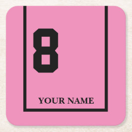 Derby Race Pink 8 Personalisiert Rechteckiger Pappuntersetzer