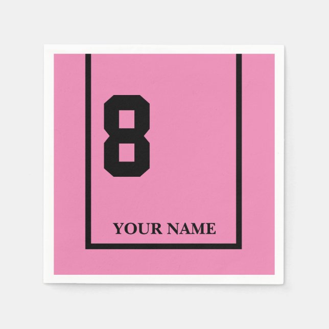 Derby Race Pink 8 Personalisiert Serviette (Vorderseite)