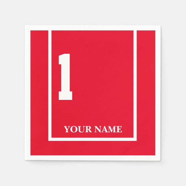 Derby Race Red 1 Personalisiert Paper Napkin Serviette (Vorderseite)