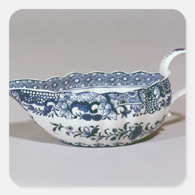Derby-Sauceboat, c.1765 Quadratischer Aufkleber (Vorderseite)