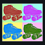 Derby Skate Pop Art Poster<br><div class="desc">Liebe Derby? Bringen Sie etwas Derby Pop Art in Ihre Zuhause!!</div>