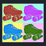 Derby Skate Pop Art Poster<br><div class="desc">Liebe Derby? Bringen Sie etwas Derby Pop Art in Ihre Zuhause!!</div>