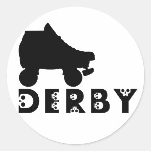 derby : skullphabet runder aufkleber