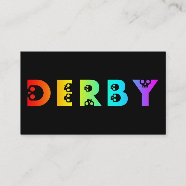 Derby: skullphabet visitenkarte (Vorderseite)