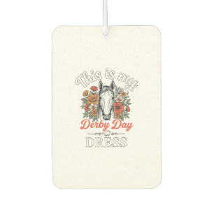 Derby-Tag-Pferd-Blumen-Vintage-Hemd-Design Autolufterfrischer
