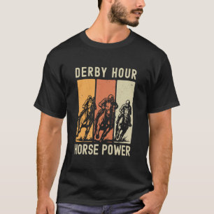 Derby-Tag Reitsport Retro Pferderennen T-Shirt