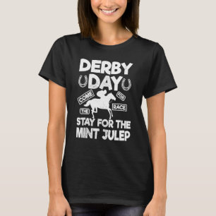 Derby-Tag und Mint Julep Kentucky-Pferderennen T-Shirt