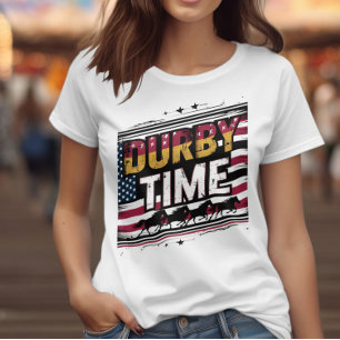 Derby Time: Hintergrund amerikanischer Flaggen T-Shirt