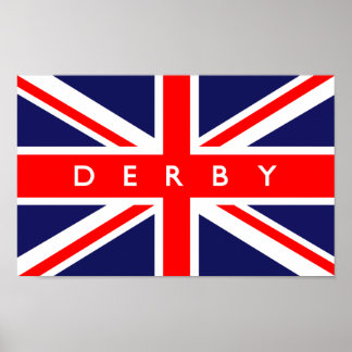 Derby UK Flag Poster