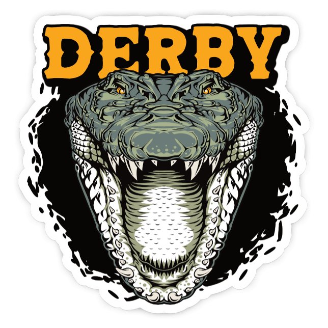 Derby, Western Australia - Krokodilkleber Aufkleber (Derby Western Australia crocodile sticker)
