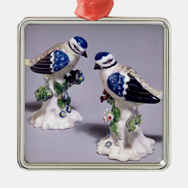 Derby-Zahlen von bluetits, c.1760 Ornament Aus Metall (Vorne)