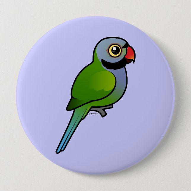 Derbyan Parakeet Button (Vorderseite)