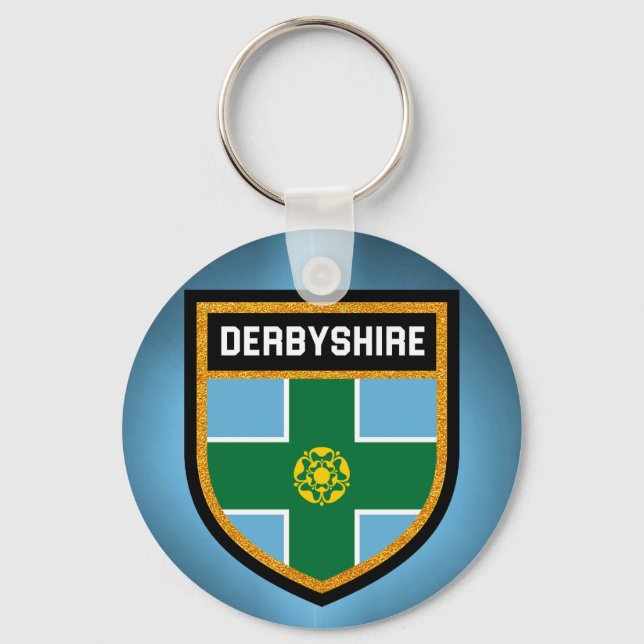 Derbyshire Flag Schlüsselanhänger (Vorderseite)