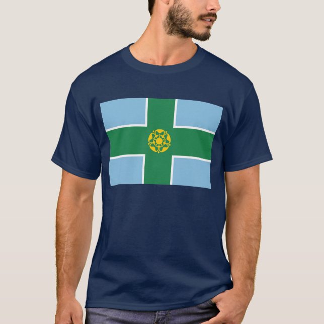 Derbyshire-Flagge T-Shirt (Vorderseite)