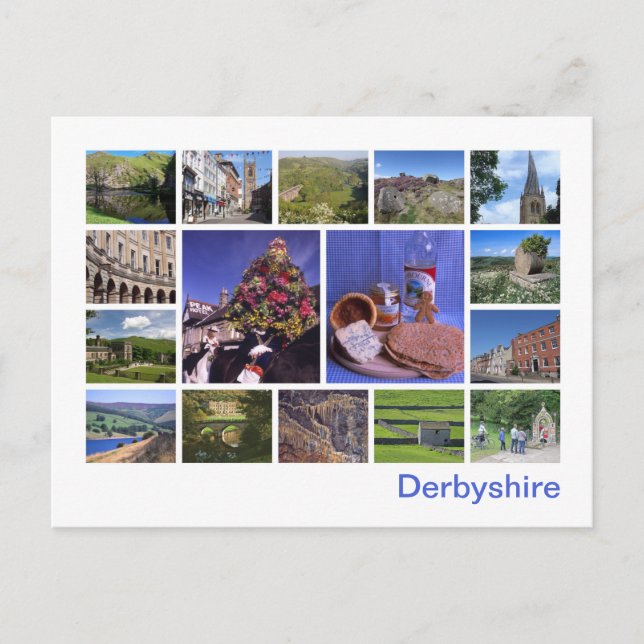 Derbyshire Postkarte (Vorderseite)