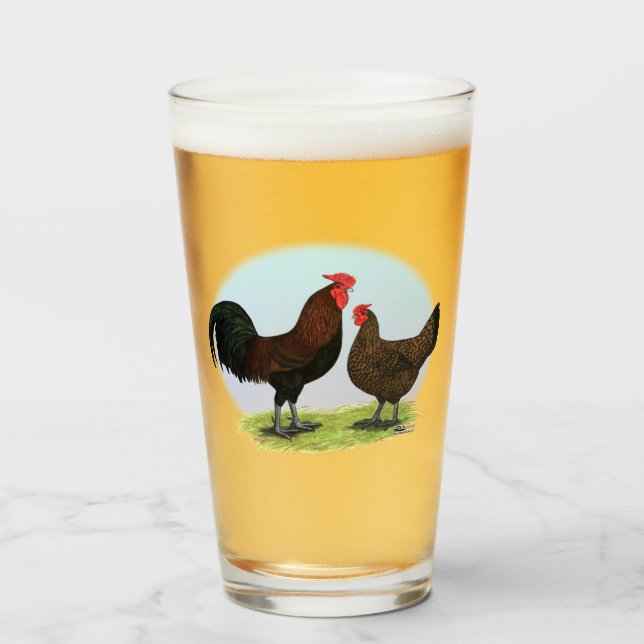 Derbyshire Redcap Fowl Glas (Vorne (Gefüllt))