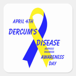 Dercum's Disease Awareness Ribbon von Janz Quadratischer Aufkleber