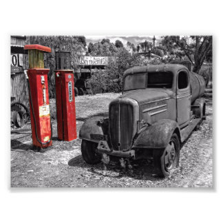Derelict Vintag Ute Foto Monochrome