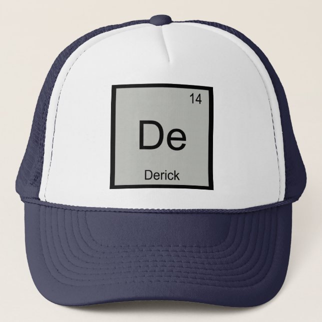 Derick Name Chemistry Element Periodic Table Truckerkappe (Vorderseite)