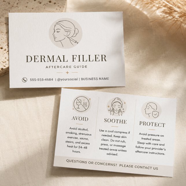Dermale Füller-Beige-Minimal-Nachbehandlungsleitfa (Von Creator hochgeladen)