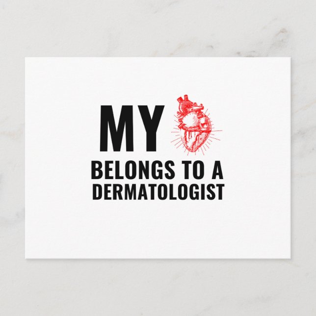 Dermatologe Ärztin Postkarte (Vorderseite)