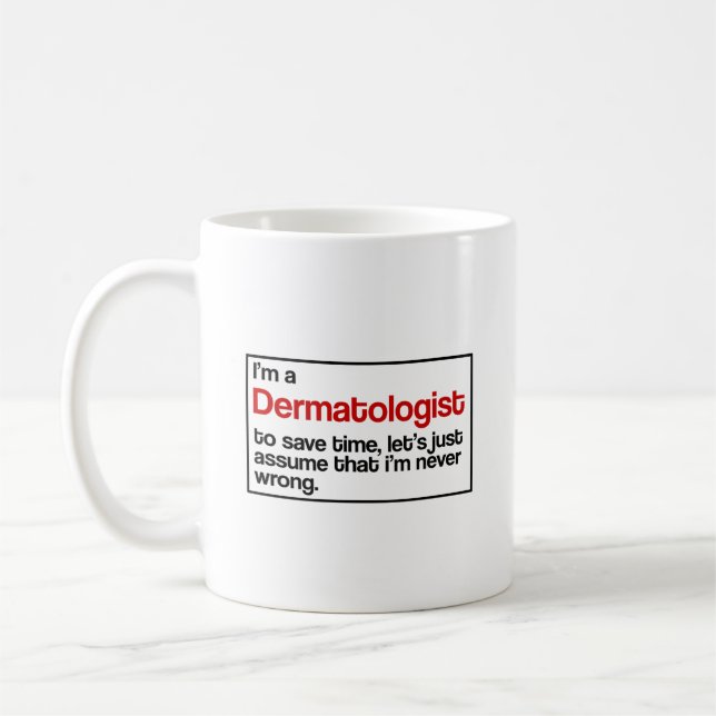 Dermatologen-Doktor Kaffeetasse (Links)