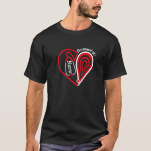 Dermatologie-Krankenschwester Stethoskop Herz Vale T-Shirt