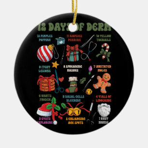 Dermatologie Nurse Frohe Weihnachten 12 Tage Derm Keramik Ornament