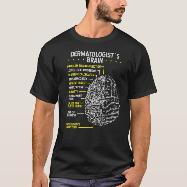 Dermatologin Dermatology Skin Doctor Brain Skinca T-Shirt (Vorderseite)