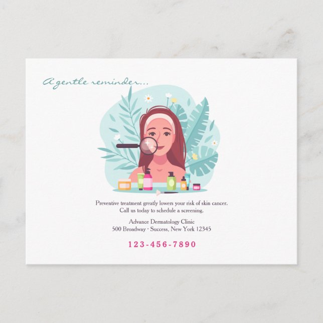 Dermatologin Erinnerung Postcard Postkarte (Vorderseite)
