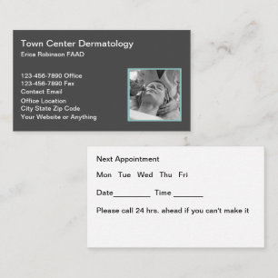 Dermatologin ernennt Visitenkarten Visitenkarte