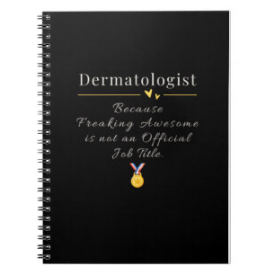 Dermatologin Funny Job Title Notizblock