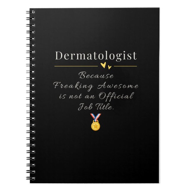 Dermatologin Funny Job Title Notizblock (Vorderseite)