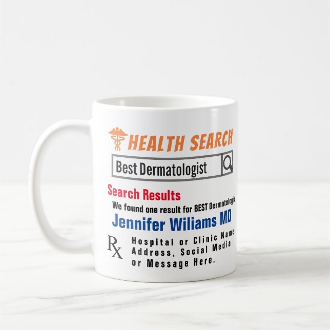 Dermatologin Funny Search Gift Tasse (Links)