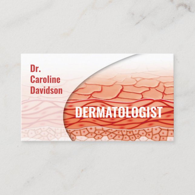 Dermatologin - Skin Layer Business Card Terminkarte (Vorderseite)