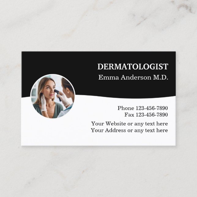Dermatologist Medical Business Cards Design Visitenkarte (Vorderseite)