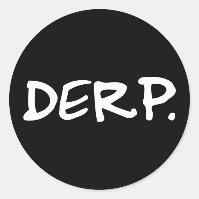 Derp Round Stickers (Vorderseite)