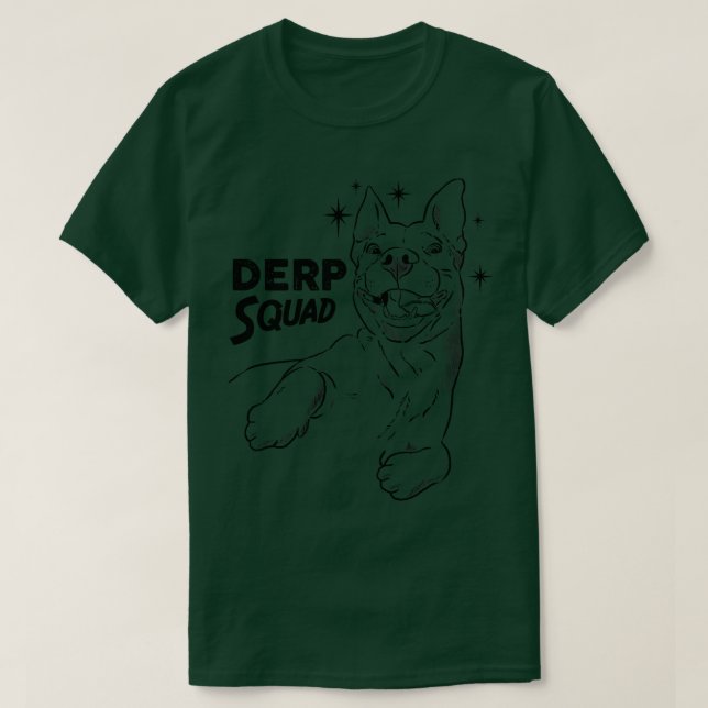 Derp Squad Derpy Pitbull Derpy Dog T-Shirt (Design vorne)