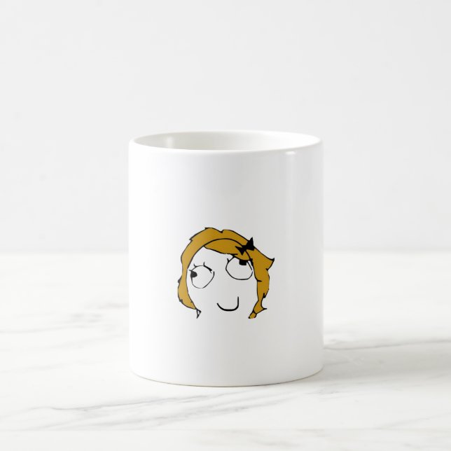 Derpina Face Meme Kaffeetasse (Mittel)