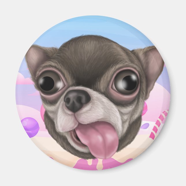 Derpy Chihuahua Magnet (Vorne)