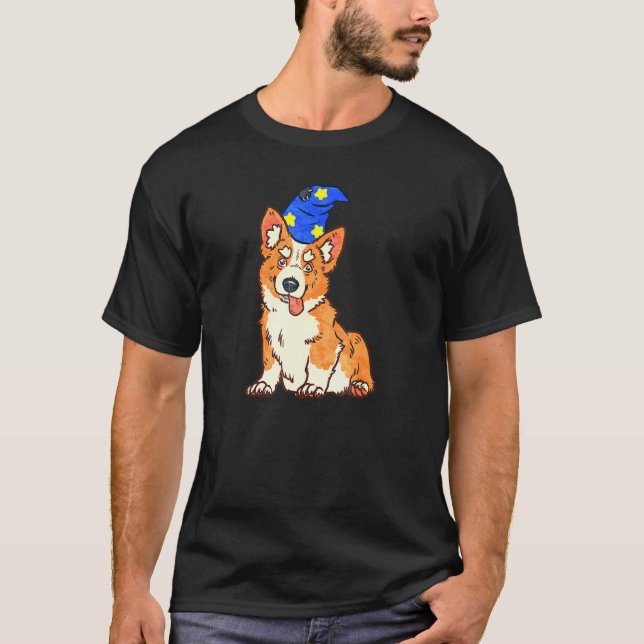 Derpy Corgi Wizard T-Shirt (Vorderseite)