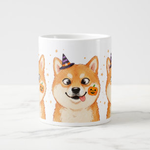 Derpy Shiba Inu Halloween-Kürbis  Jumbo-Tasse