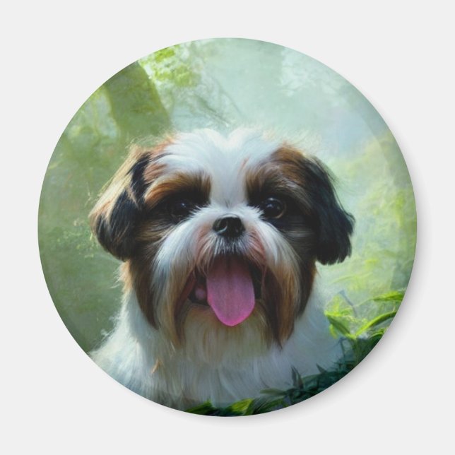 Derpy Shih Tzu Magnet (Vorne)