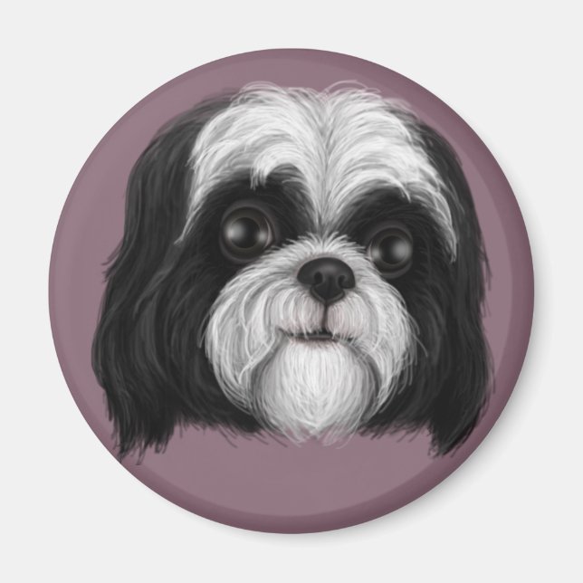 Derpy Shih Tzu Magnet (Vorne)