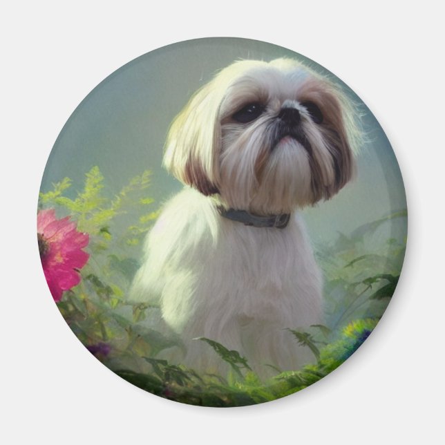 Derpy Shih Tzu Magnet (Vorne)