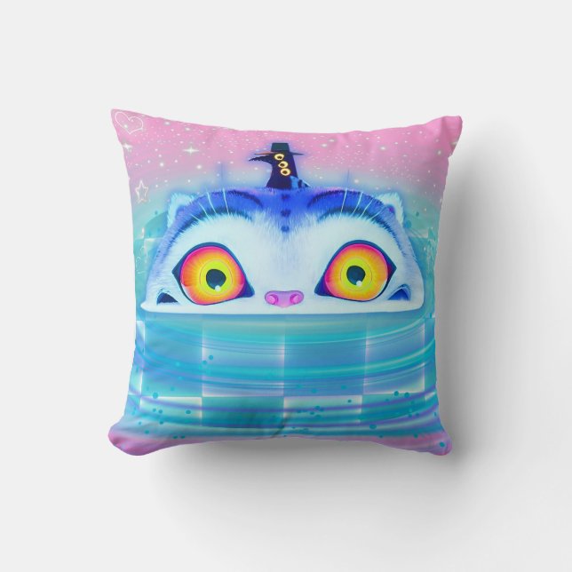 Derpy Tiger K Pop Throw Pillow Kissen (Vorderseite)