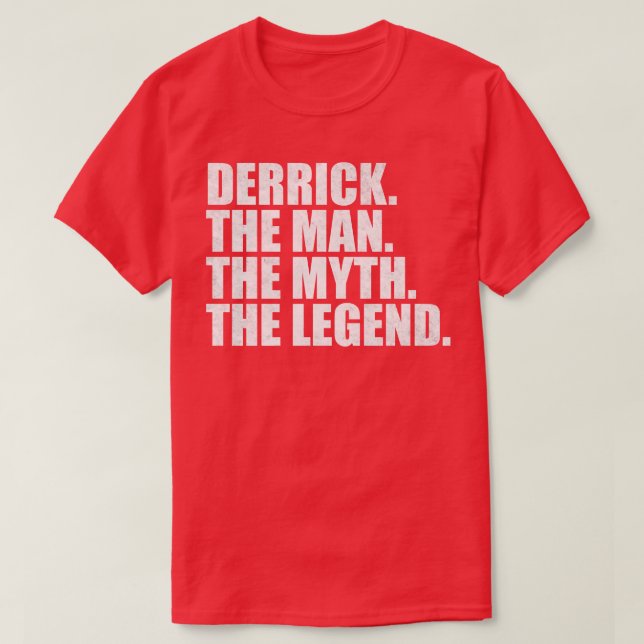 Derrick Derrick Name Derrick Vorname T-Shirt (Design vorne)