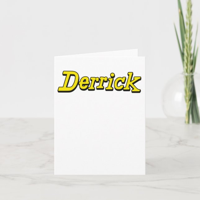 Derrick Fan Shirt Sticker Karte (Vorderseite)