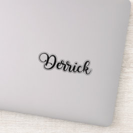 Derrick Name - Handgeschriebene Kalligrafie Aufkleber